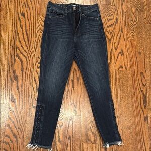 Express Blue Ankle Cropped Jeans
